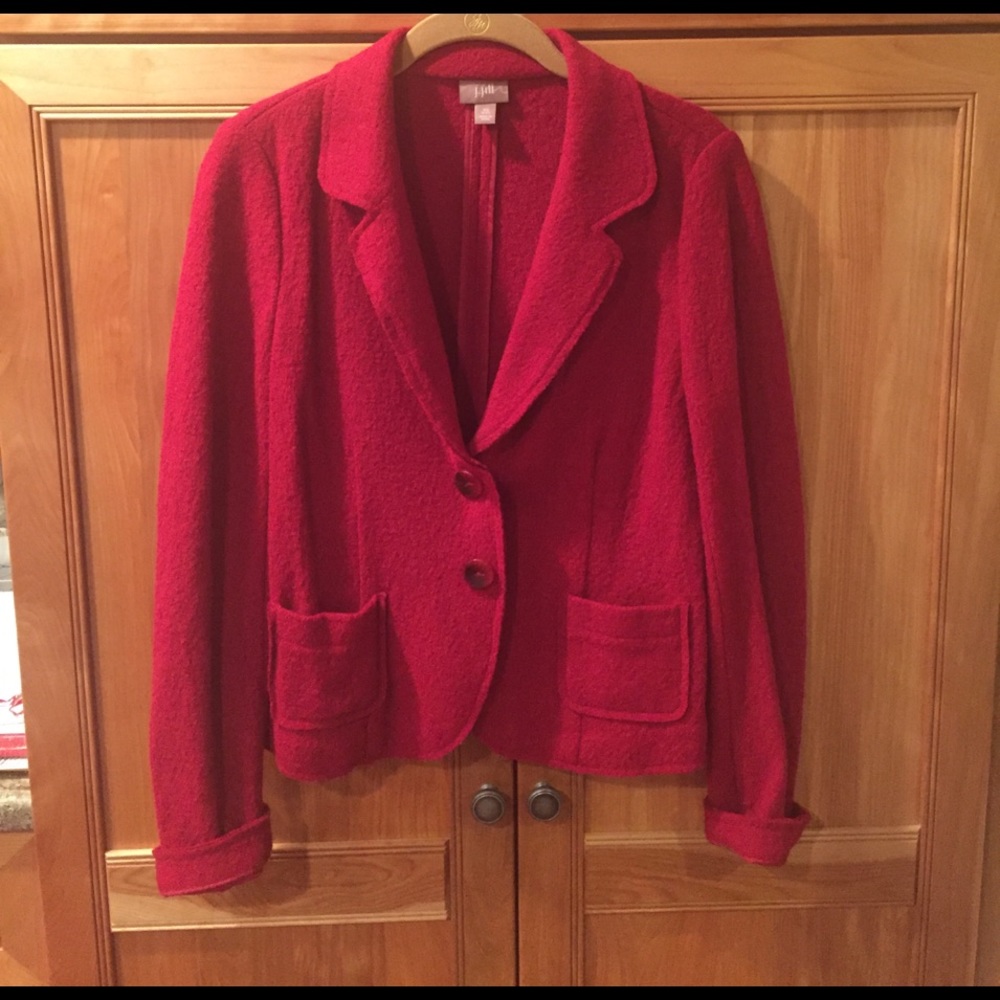 Red J.Jill Cardigan