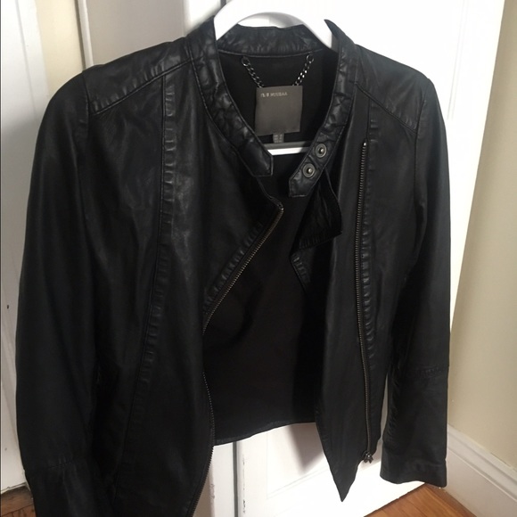 Muubaa Women's Black Leather Jacket, size 4 US - Picture 2 of 3