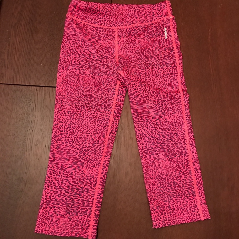 NWOT Reebok Cheetah Print Capris