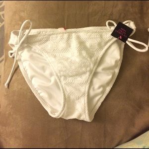 Victoria's Secret White Lace Swim Bottom