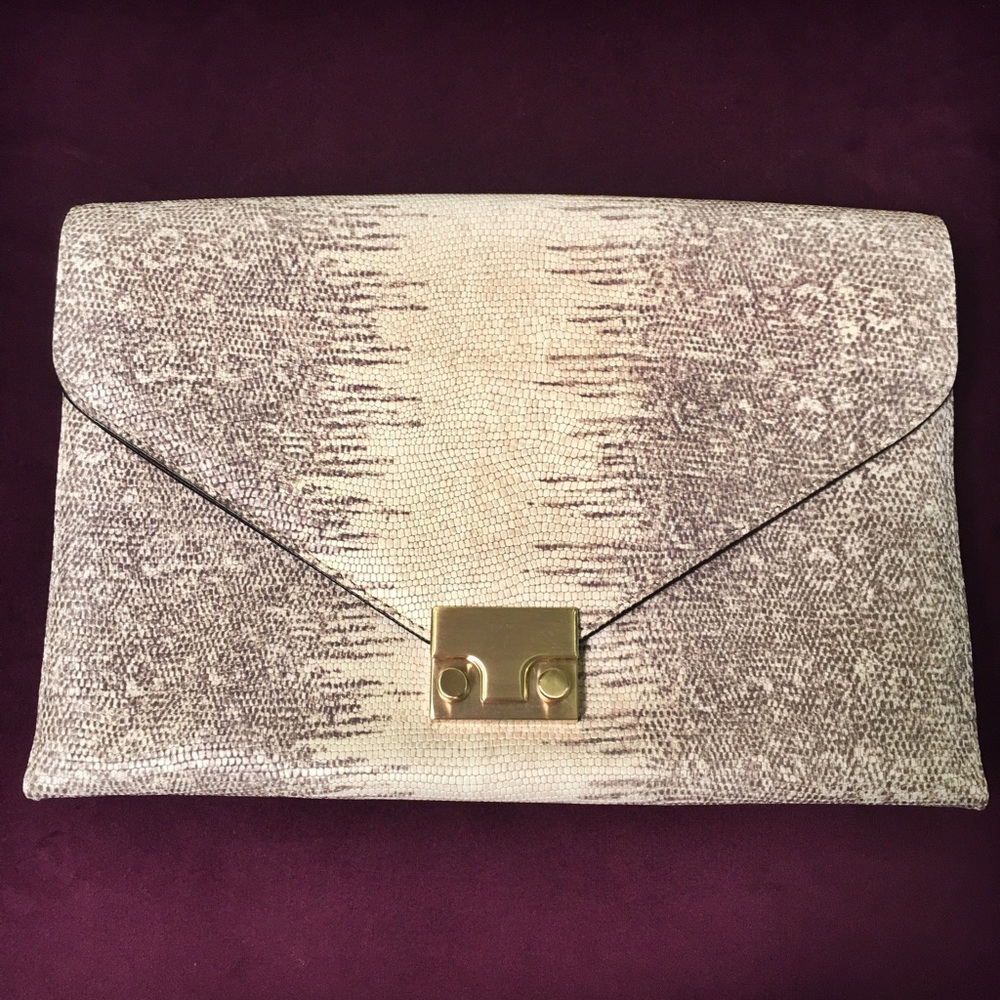 Loeffler Randall Lizard Lock Clutch