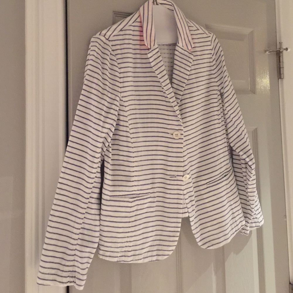 Gap blue and white academy blazer