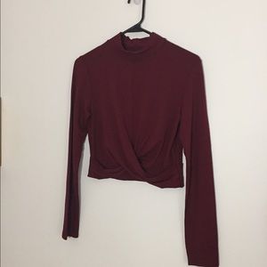 long sleeve crop shirt