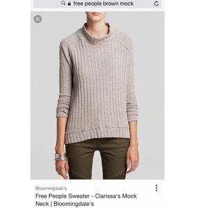 Free People mock turtle neck sweater XS