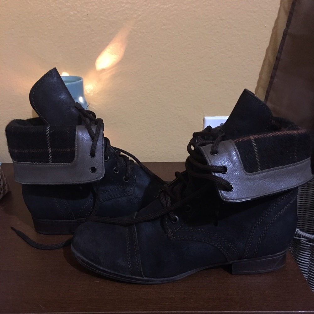 Dark Brown Suede Boots