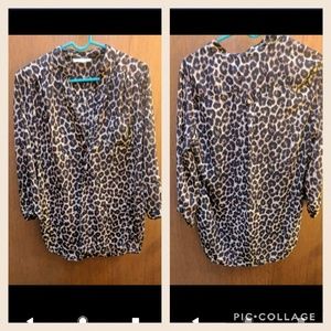 Cheetah print blouse