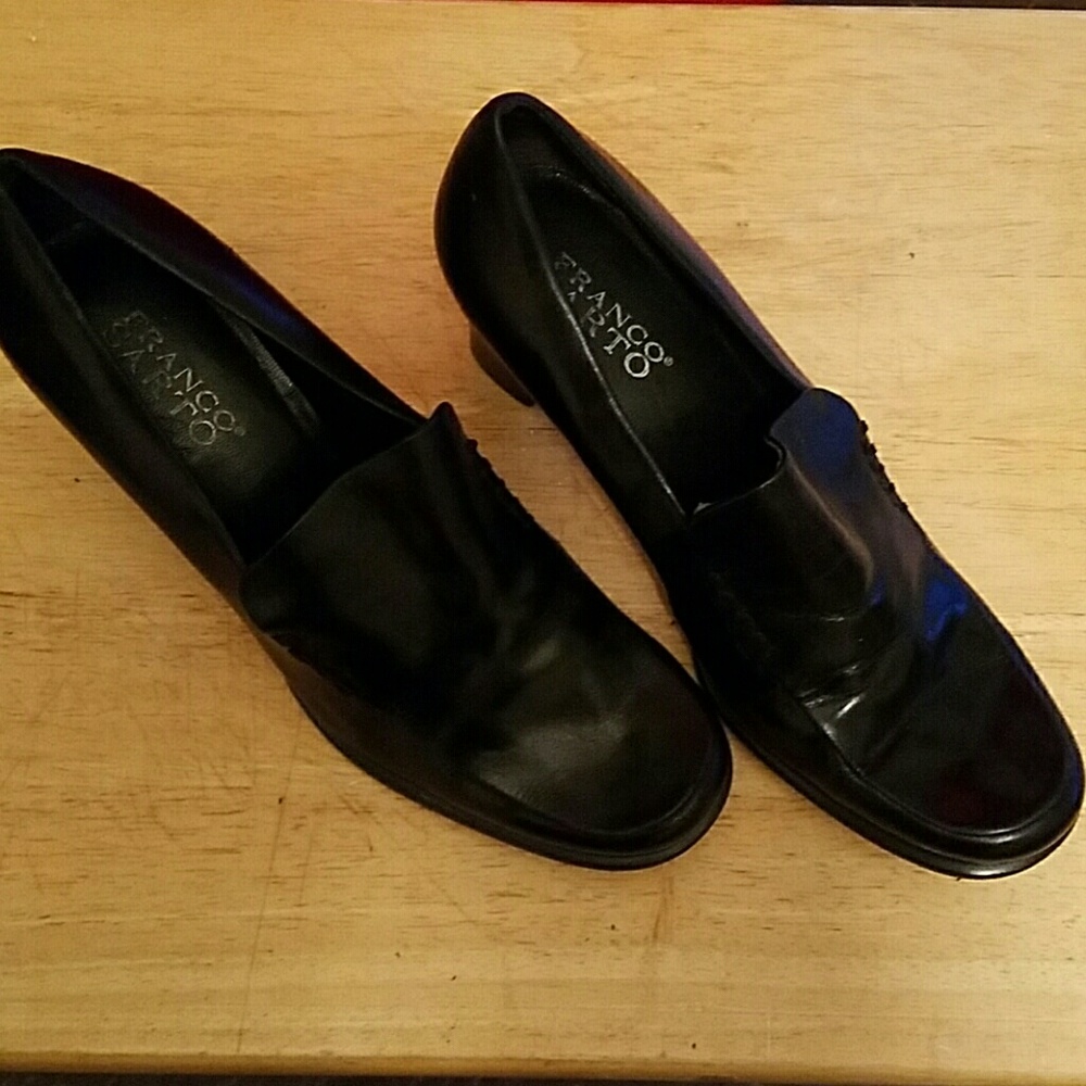 Franco Sarto black leather loafer