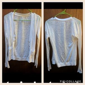 White cardigan