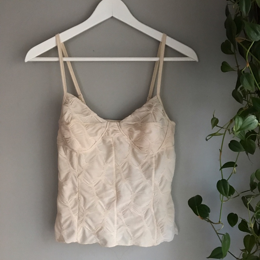 ivory white cami tank top bralette