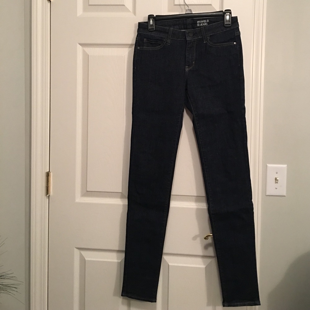 Dark blue denim jeans