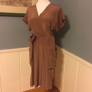 Maeve, Anthropologie SILK Tie-waist Dress