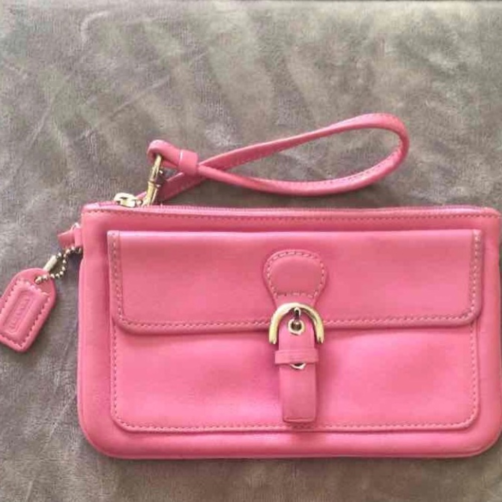 Pink Coach Wristlet