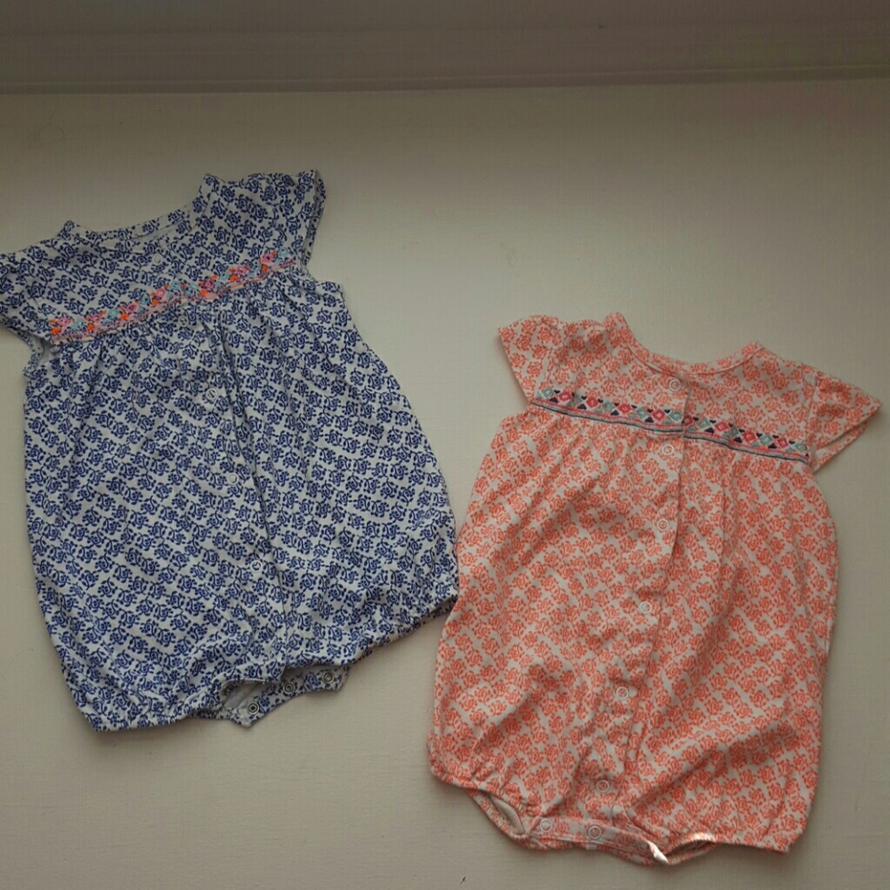 Blue and Orange Romper Bundle