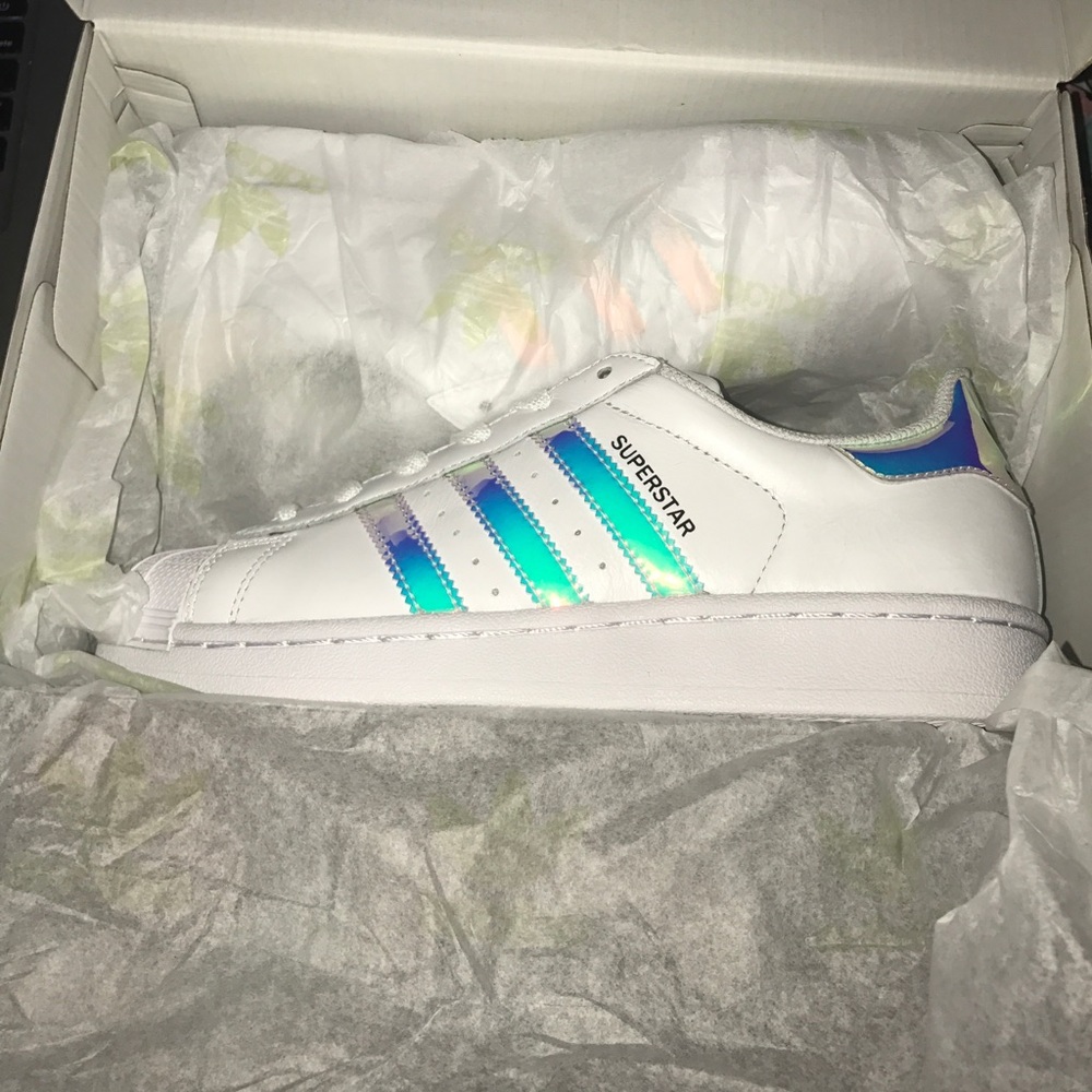 custom holographic adidas