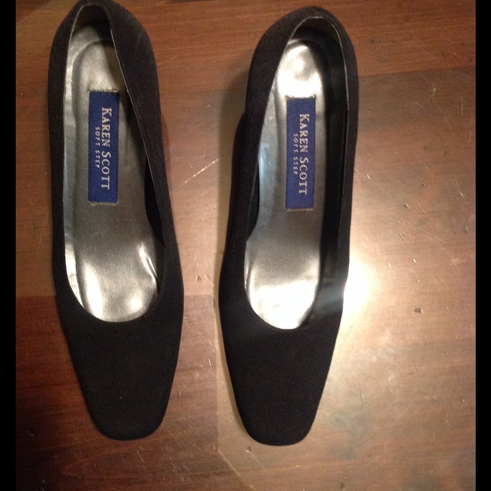 Karen Scott Black crepe dress shoe 7.5