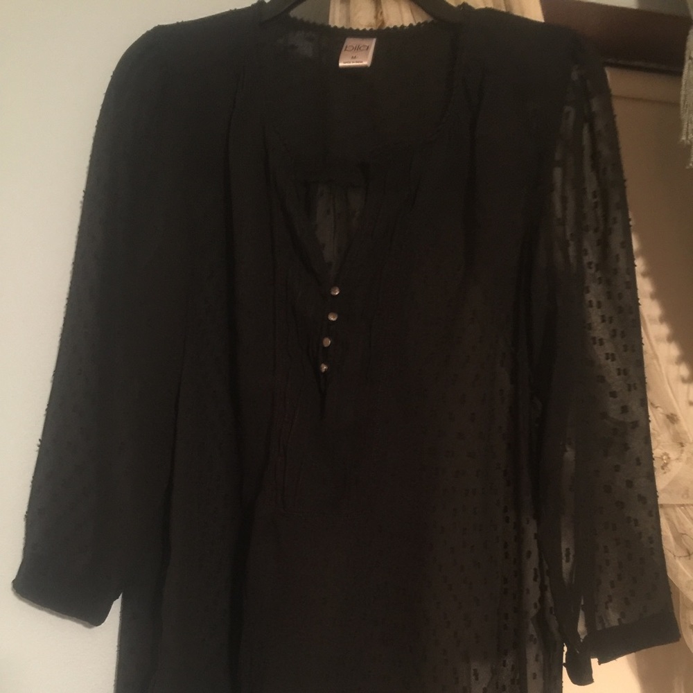 Sweet Black Sheer top.