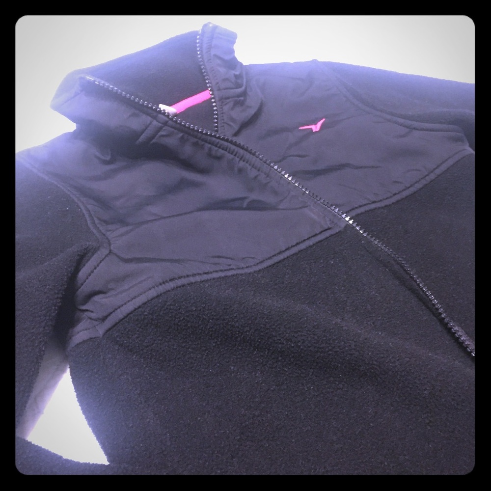 Fleece Zip Pullover, Black, Old Navy Active