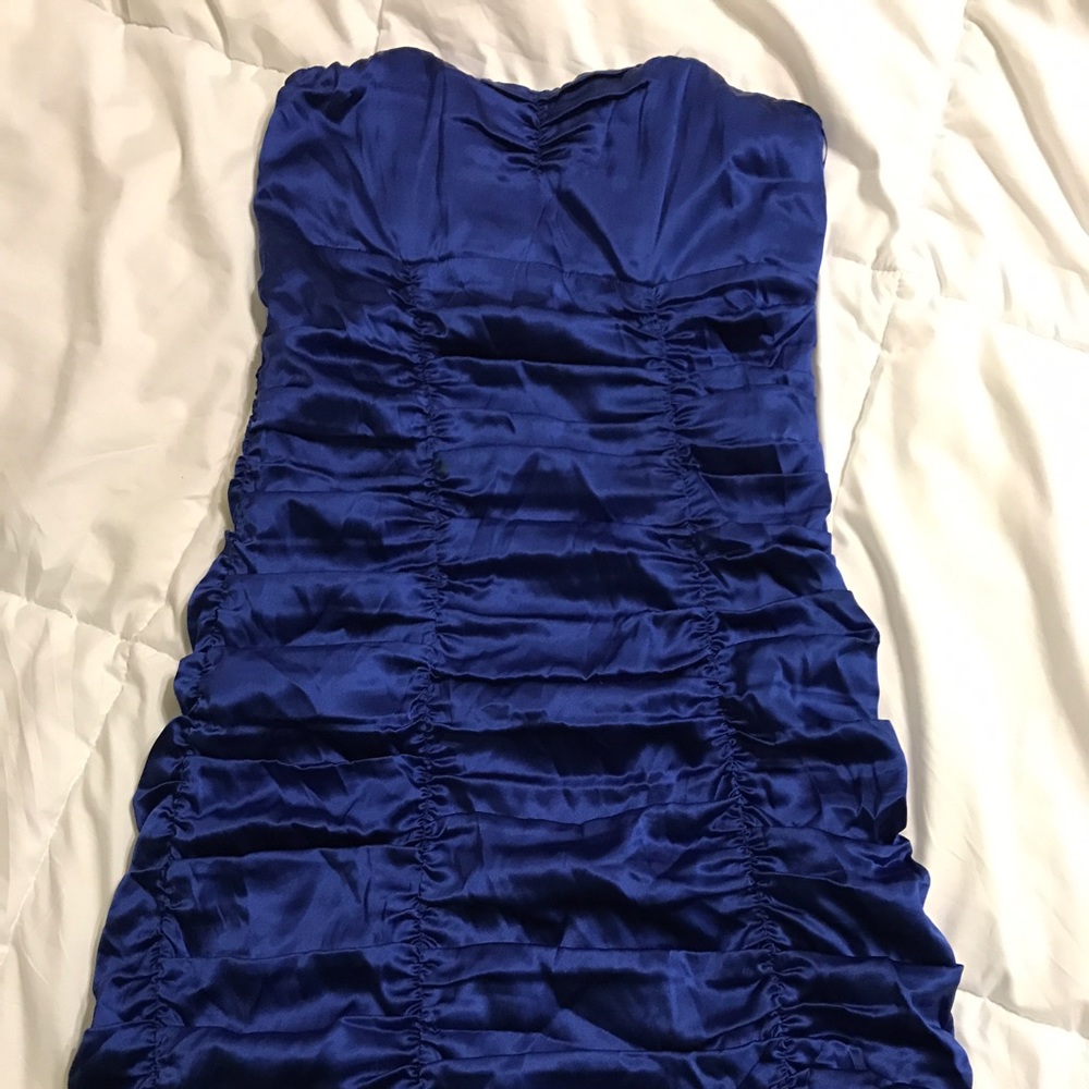 Ruched strapless dress