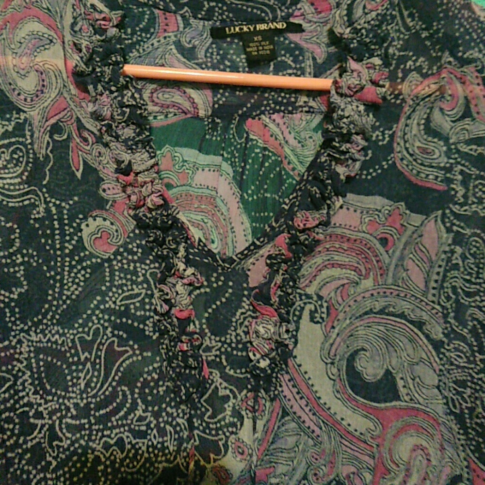 Lucky Brand sheer top - Picture 3 of 3