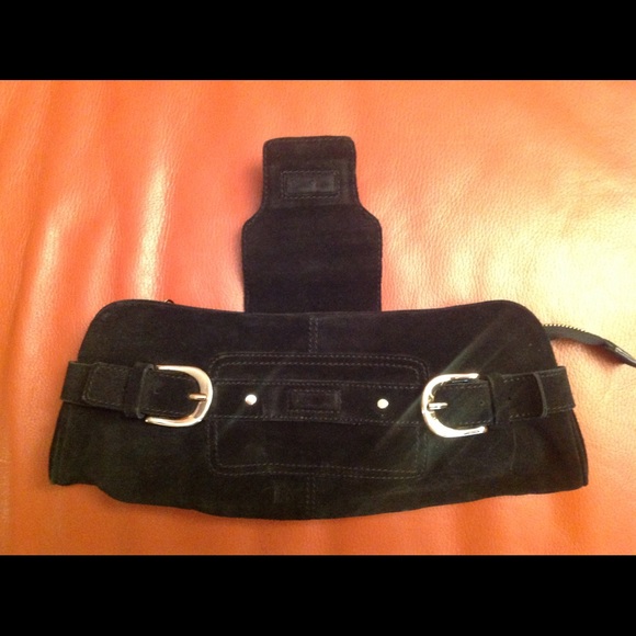 BANANA REPUBLIC SUEDE CLUTCH HANDBAG - Picture 3 of 5