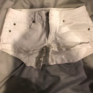White AEO Jean shorts