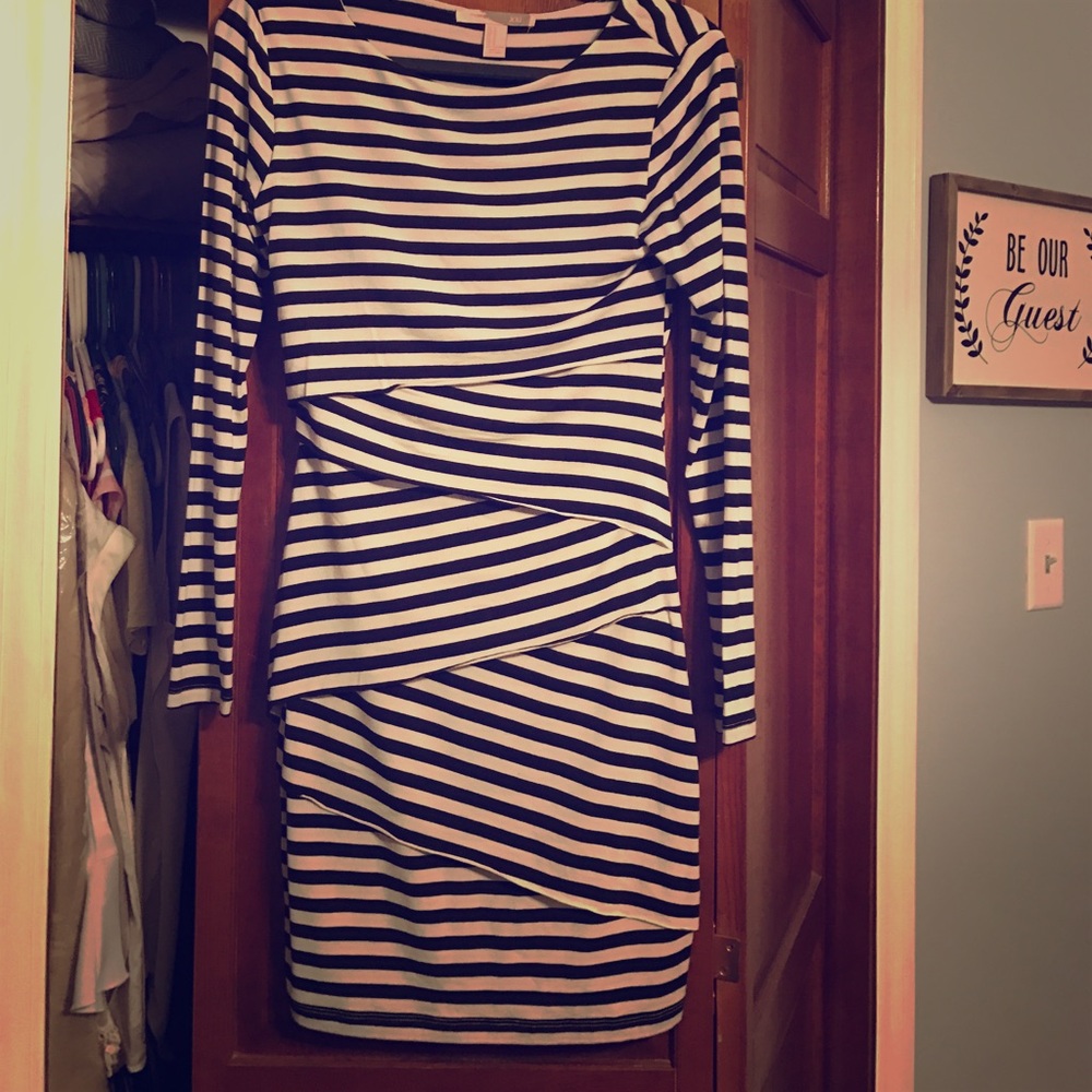 Striped cotton long sleeve dress!
