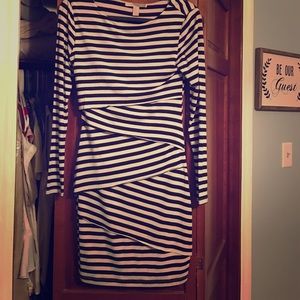 Striped cotton long sleeve dress!