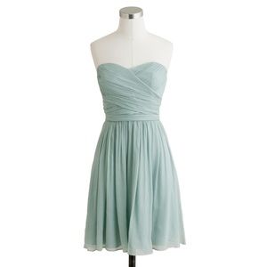 J Crew Arabelle chiffon dress in dusty shale