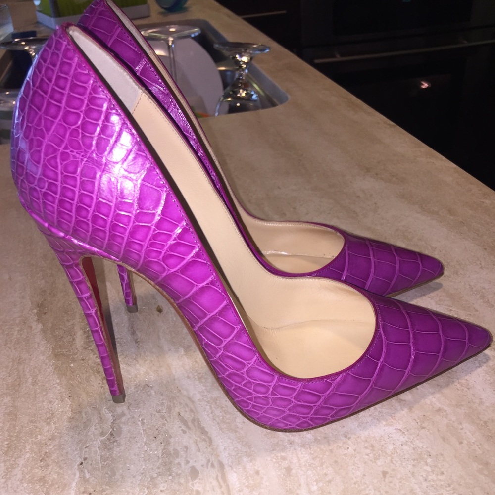 Christian louboutin So Kate alligator skin shoe