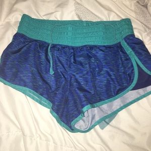Blue running shorts