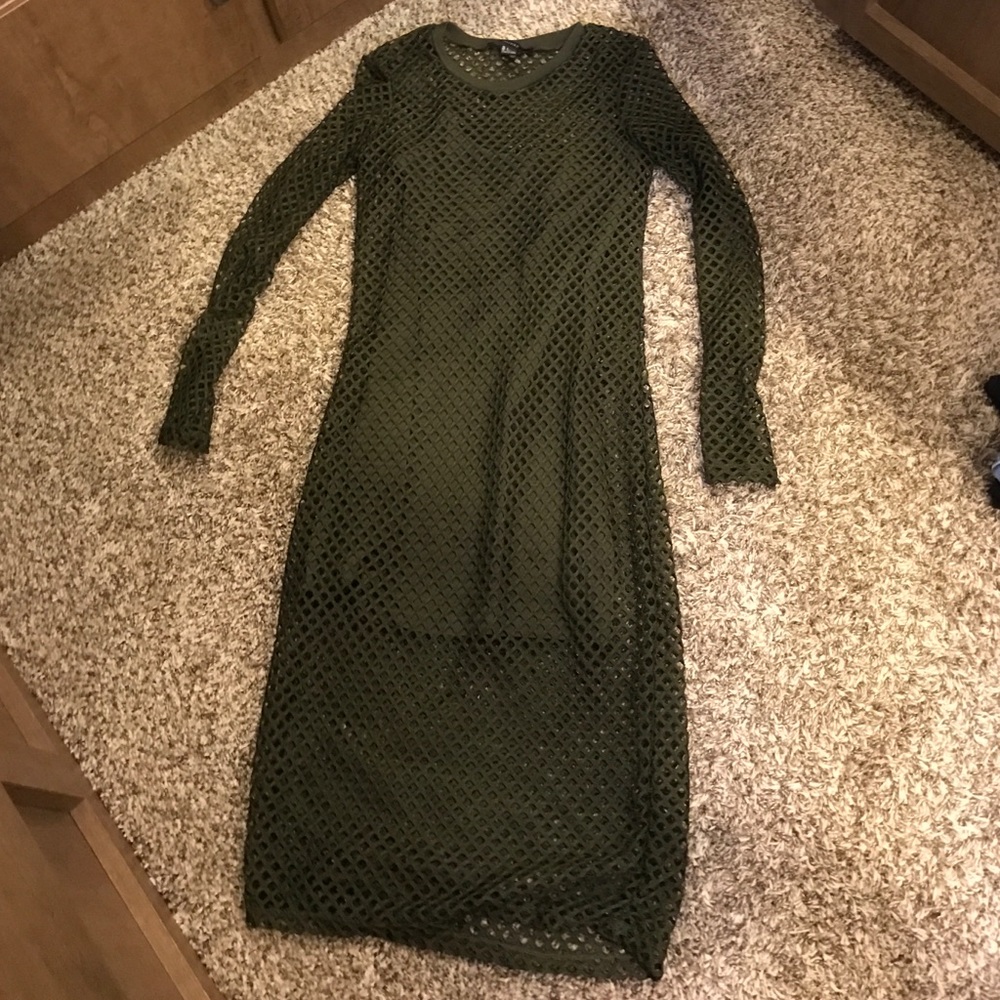 Forever 21 fishnet dress with slip