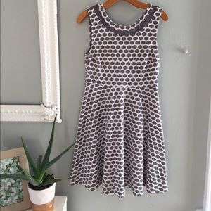 Gray and White Honeycomb Dress