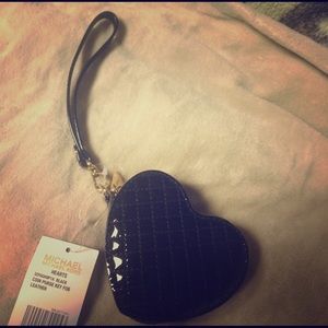 Michael Kors Black Heart Coin Purse