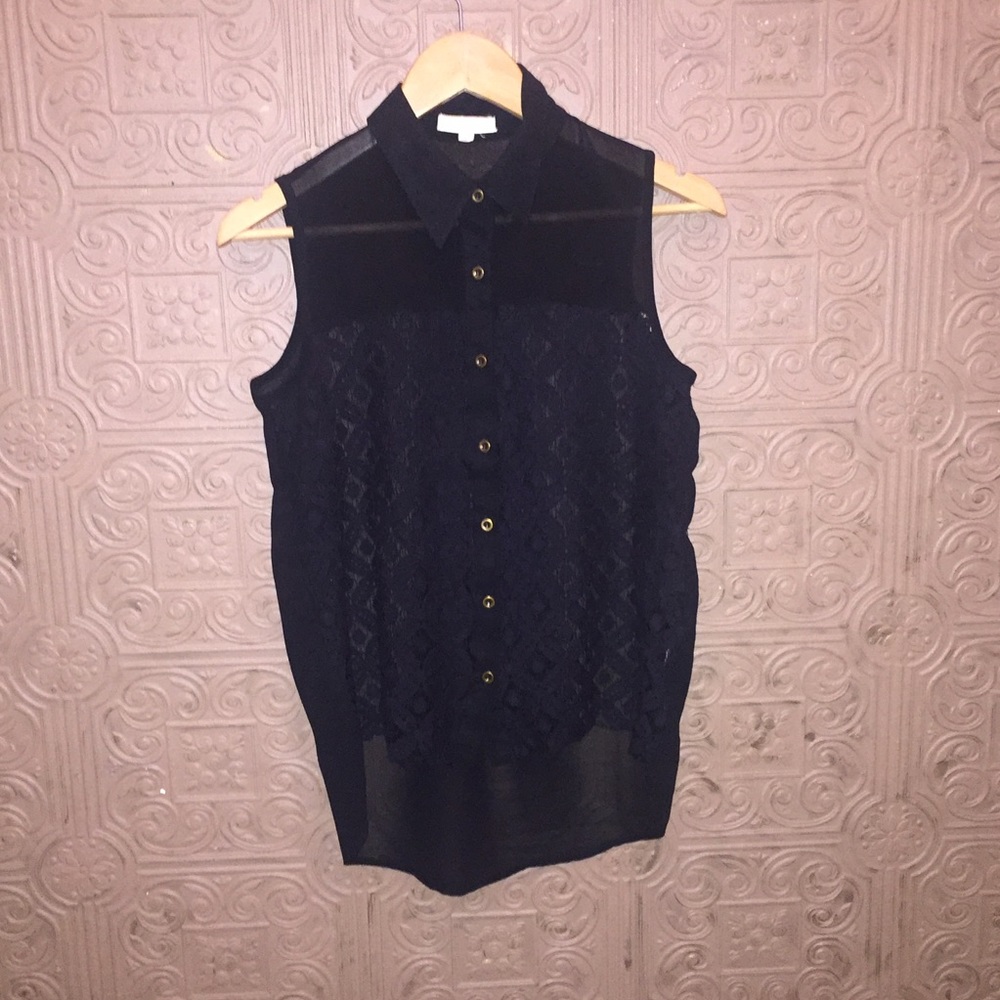 Women's Sleeveless Black Top S