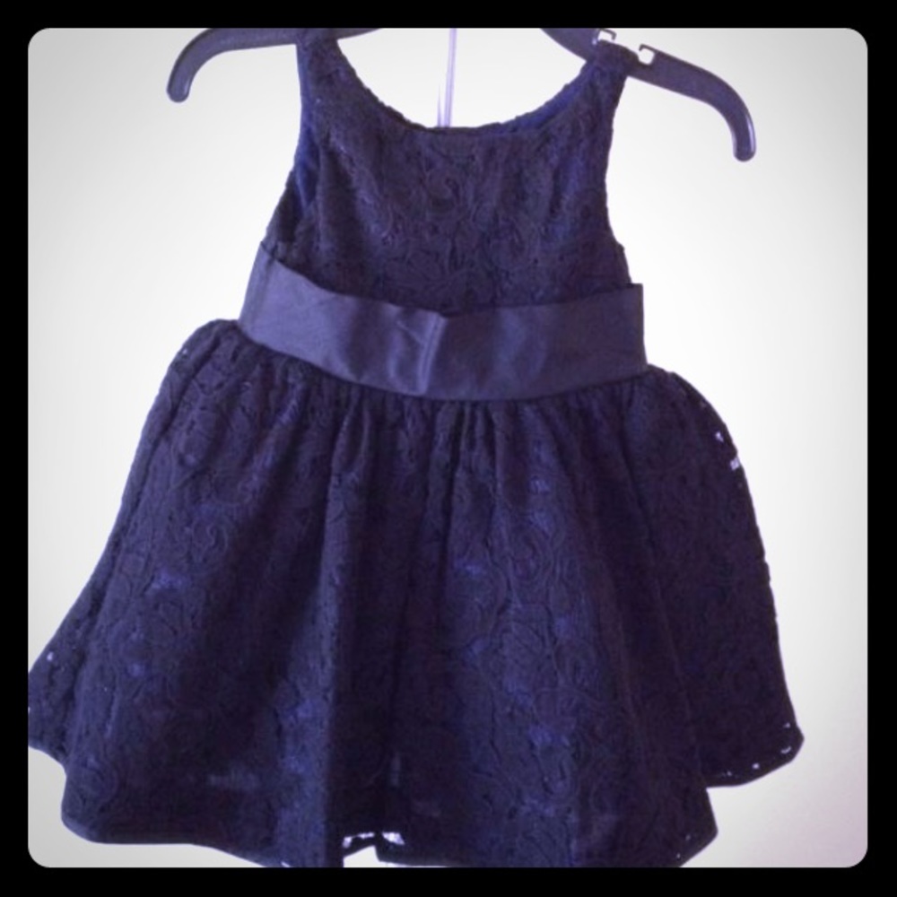 Janie and Jack Black Lace Dress 3-6 months