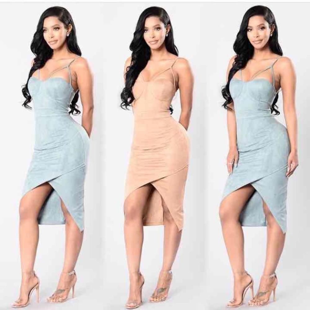 Baby blue suede fashion nova dress NWT