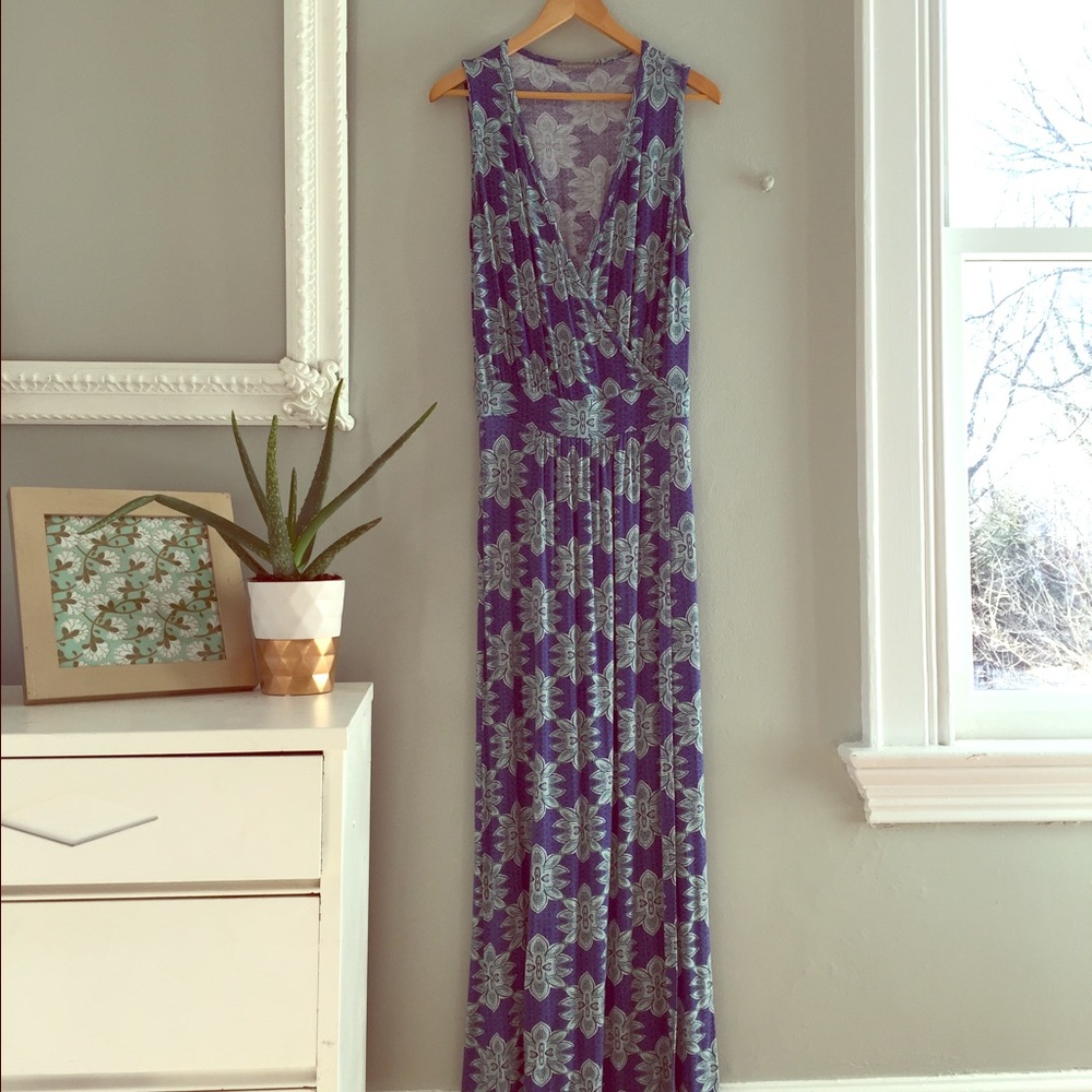 Sleeveless Wrap Style Maxi Dress