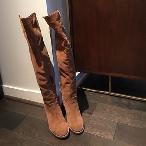 Dolce Vita Ohanna OTK Boots in Saddle Suede