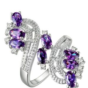 Amethyst cocktail style ring size 7