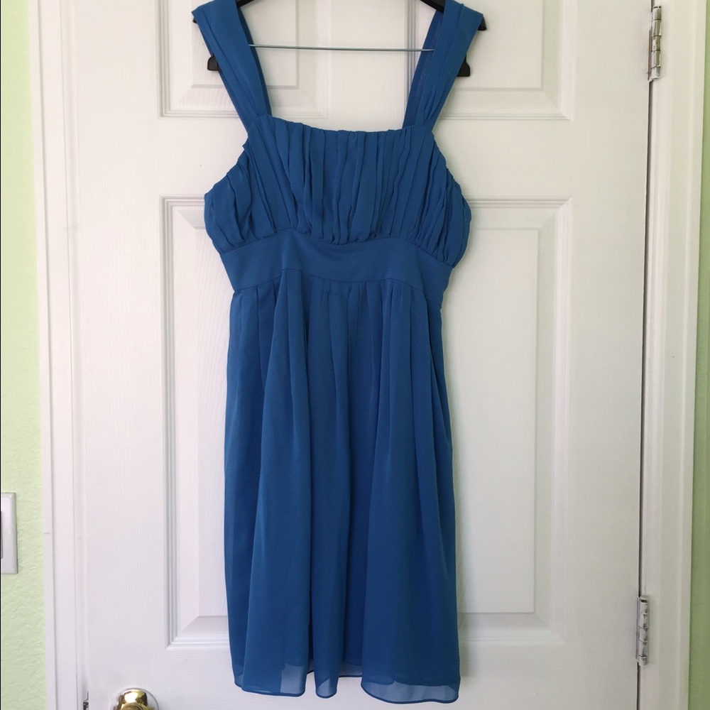 Blue Crepe Dress