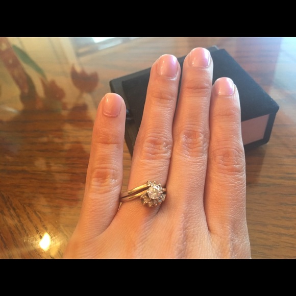 14k yellow gold bridal set - Picture 4 of 8