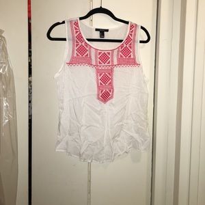 Boho embroidered tank