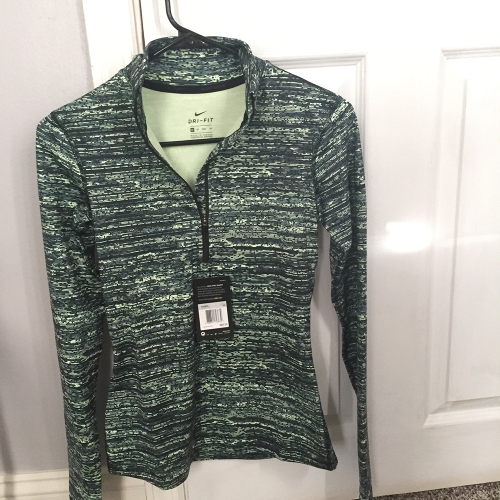 Nike Pro warm half zip workout shirt