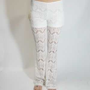 White lace bell bottoms