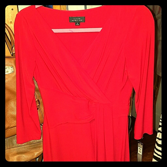 Tahari Faux Wrap Dress NWT - Picture 1 of 3