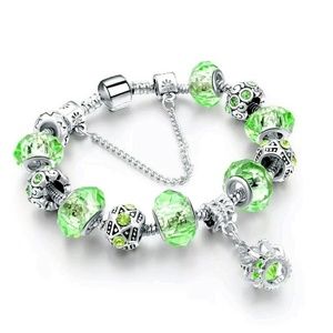 Green charm bracelet