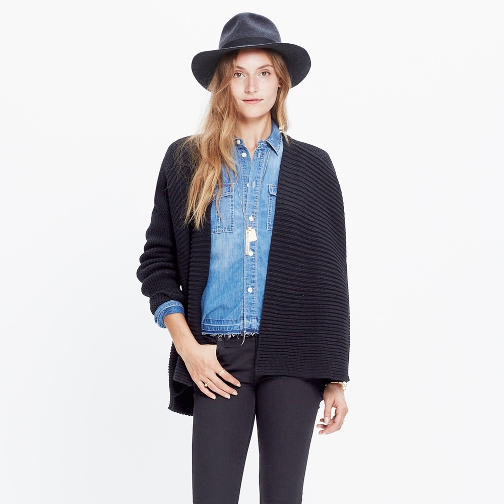 Madewell EUC Drapefold Cardigan Sweater