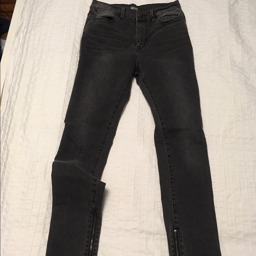 BDG high rise ankle zip twig jeans