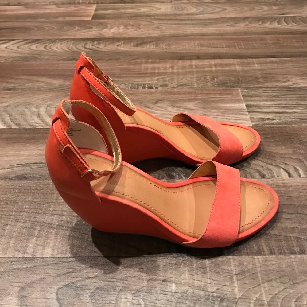 Leather Seychelles Ankle Strap Wedges