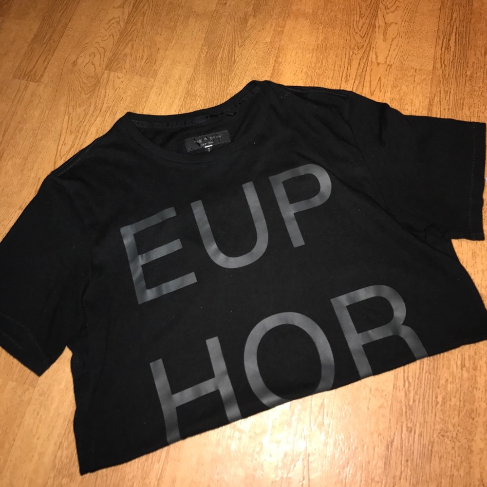 Rag & bone black short sleeve shirt.